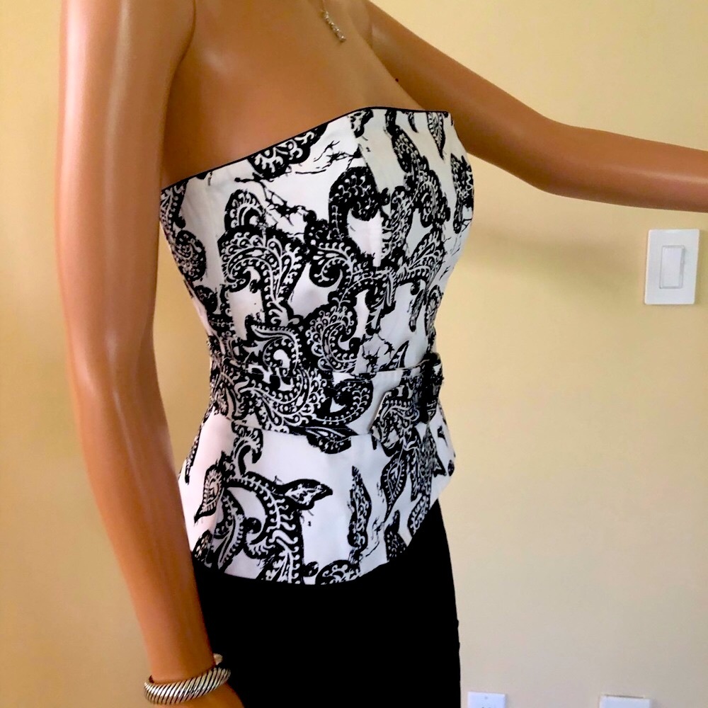 Simply Gorgeous Bandeau Top Black/White